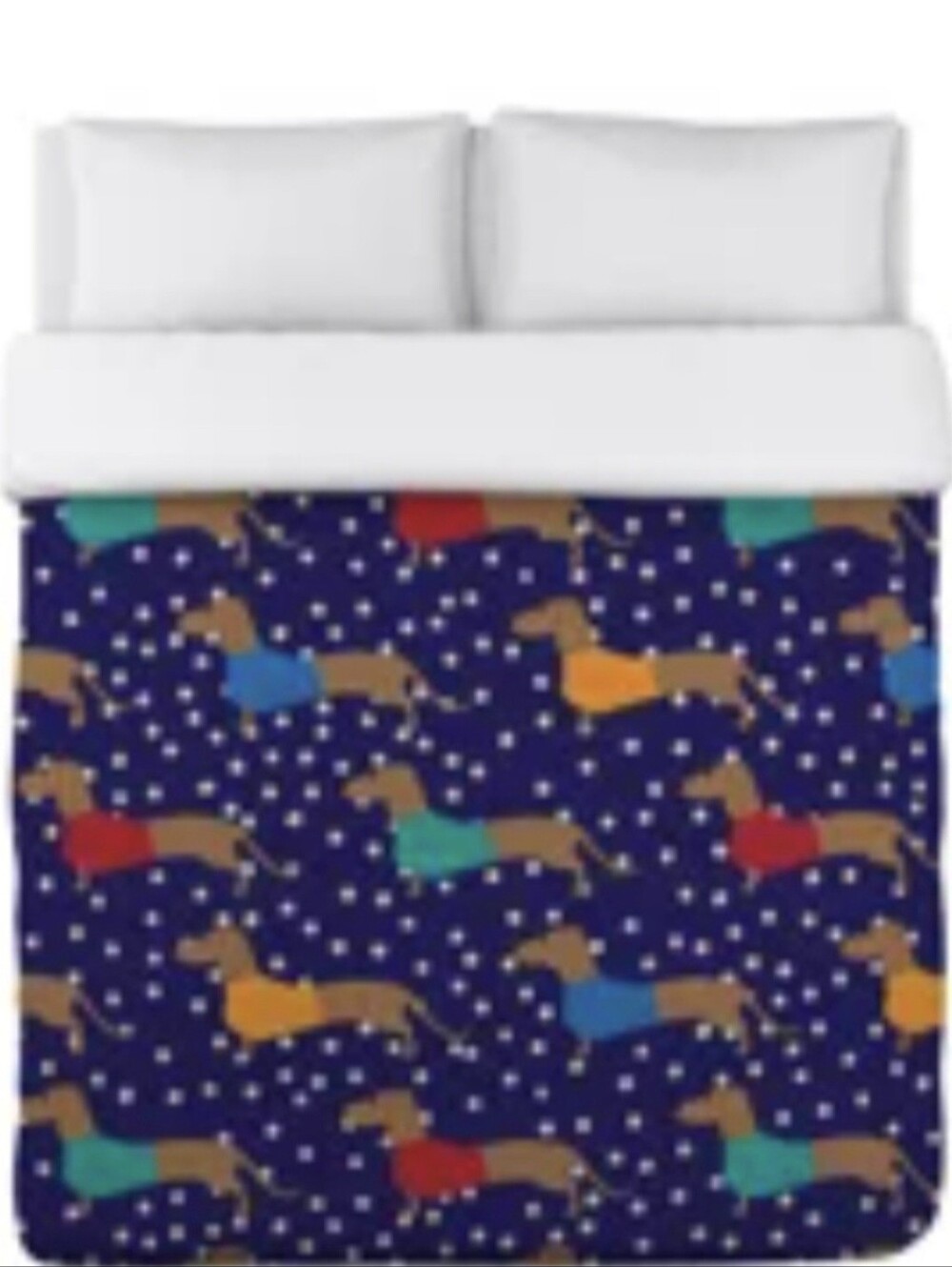 BN Wayfair Dachshund Duvet Cover And Pillow Shams - Queen Size ($320)